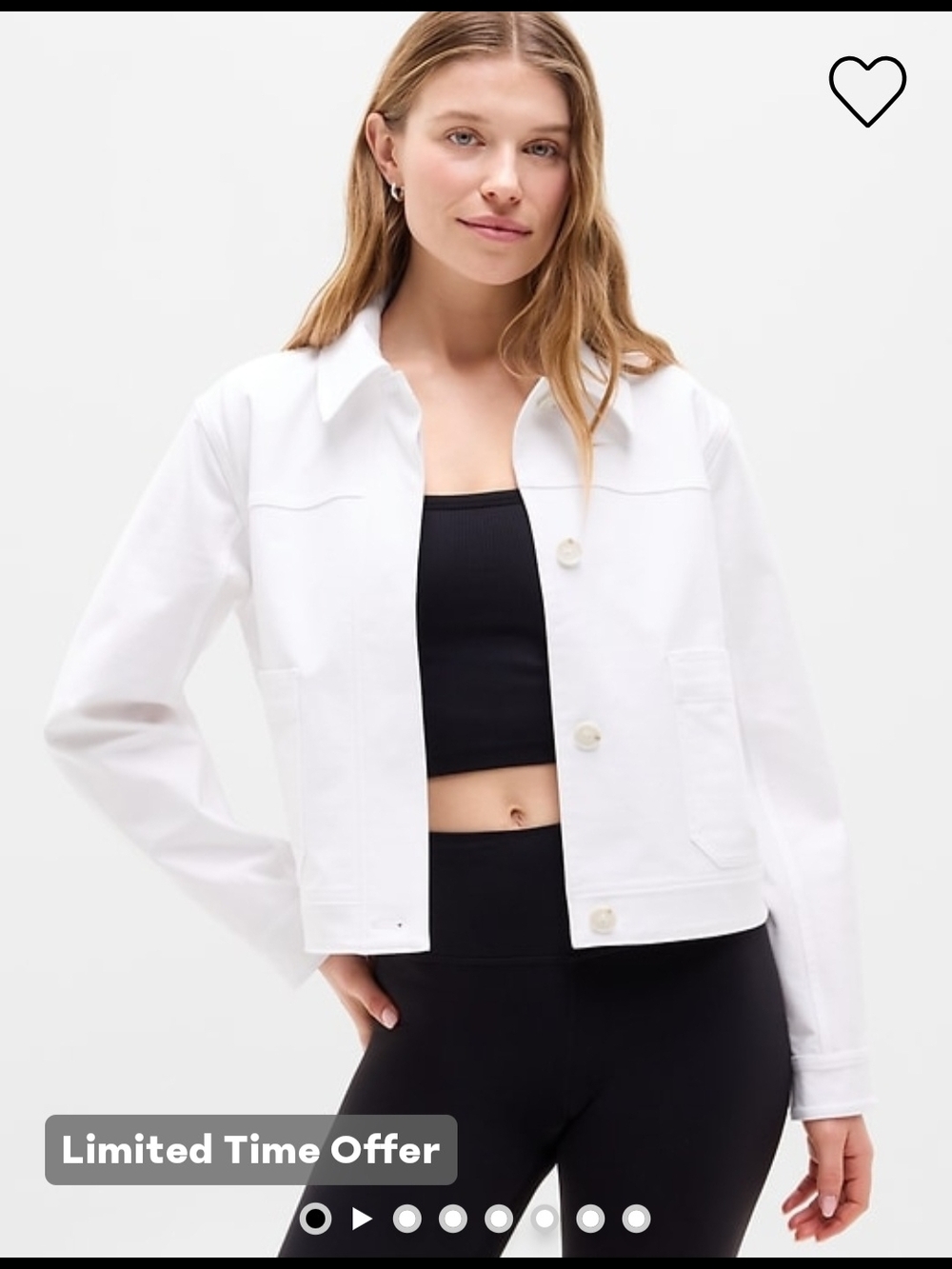 Athleta Skyline Chore Jacket In Bright White. XL